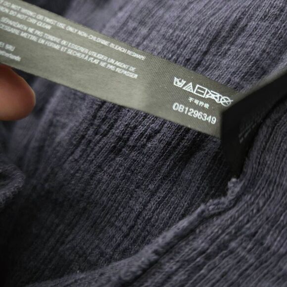 Daily Practice Pants Size Medium Ribbed Wide Leg Drawstring Navy - Picture 7 of 8